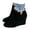Black, variant on Women's Wedge Heel Classic Ankle Booties Breathable Suede Short Dressy Boots Casual Walking Shoes