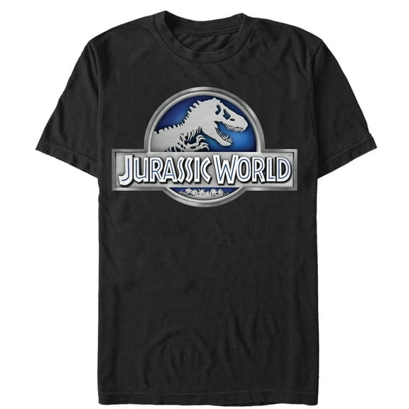 Men's Jurassic World T. Rex Logo  Graphic Tee Black Large
