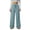 Sky Blue, variant on Pants For Women Ribbed Wide Leg Pants Drawstring Elastic Waist Casual Lounge Trousers