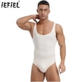 thumbnail image 2 of Lencería para hombre, camiseta atlética ajustada sin mangas, leotardo deportivo ajustado, ropa moldeadora a rayas, culturismo, Yoga, Fitness, 2 of 5