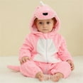 thumbnail image 6 of WIBACKER 0-3T Unisex Baby Animal Costume Winter Autumn Flannel Hooded Romper Christmas and Halloween Dinosaur Cosplay Jumpsuit, 6 of 12