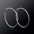 thumbnail image 6 of Grandest Birch 1Pair Women Big Circle Charm Statement Hoop Earrings Evening Party Jewelry Gift Steel Brown, 6 of 8