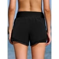 thumbnail image 6 of Anwell Side Split High Waisted Swim Shorts for Womens 2 in 1 Beach Shorts Quick Dry Swim Bottoms, 6 of 7