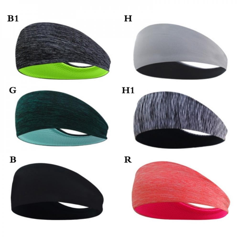 Promotion! Absorbent Cycling Yoga Sport Sweat Headband Men Sweatband for Men and Women Yoga Hair Bands Head Sweat Bands Sports Safety Striped gray