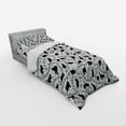 thumbnail image 3 of Ambesonne Cat Bedding Set 4 Pcs, Kittens Footprints Paws, Queen, Black and White, 3 of 3