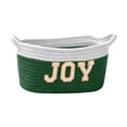thumbnail image 2 of Twfbrm Christmas Storage Baskets, Small Gift Basket with Handle and Gold Letter Design, Cute Woven Basket Christmas Decoration for Toys, Holiday, Party, Home Decor, 2 of 6