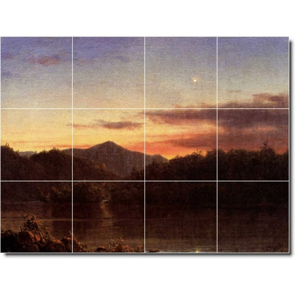 Ceramic Tile Mural-Frederic Church Landscapes Painting 239. 32" w x 24" h using (12) 8 x 8 ceramic tiles