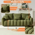 thumbnail image 2 of Teddy Cloud Sofa Couch, Comfy Deep Seat Modern Lounge Chair Cushions, Upholstered 1 Seater + 3 Seater + 3 Seater Oversized Couch, Apartment Sofa Furniture for Living Room Office, Green, 2 of 9