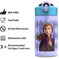 thumbnail image 5 of Zak Designs 2pc 16 oz Disney Frozen 2 Movie Kids Water Bottle Plastic with Easy-Open Locking Spout Cover for Travel, Anna and Elsa, 5 of 8