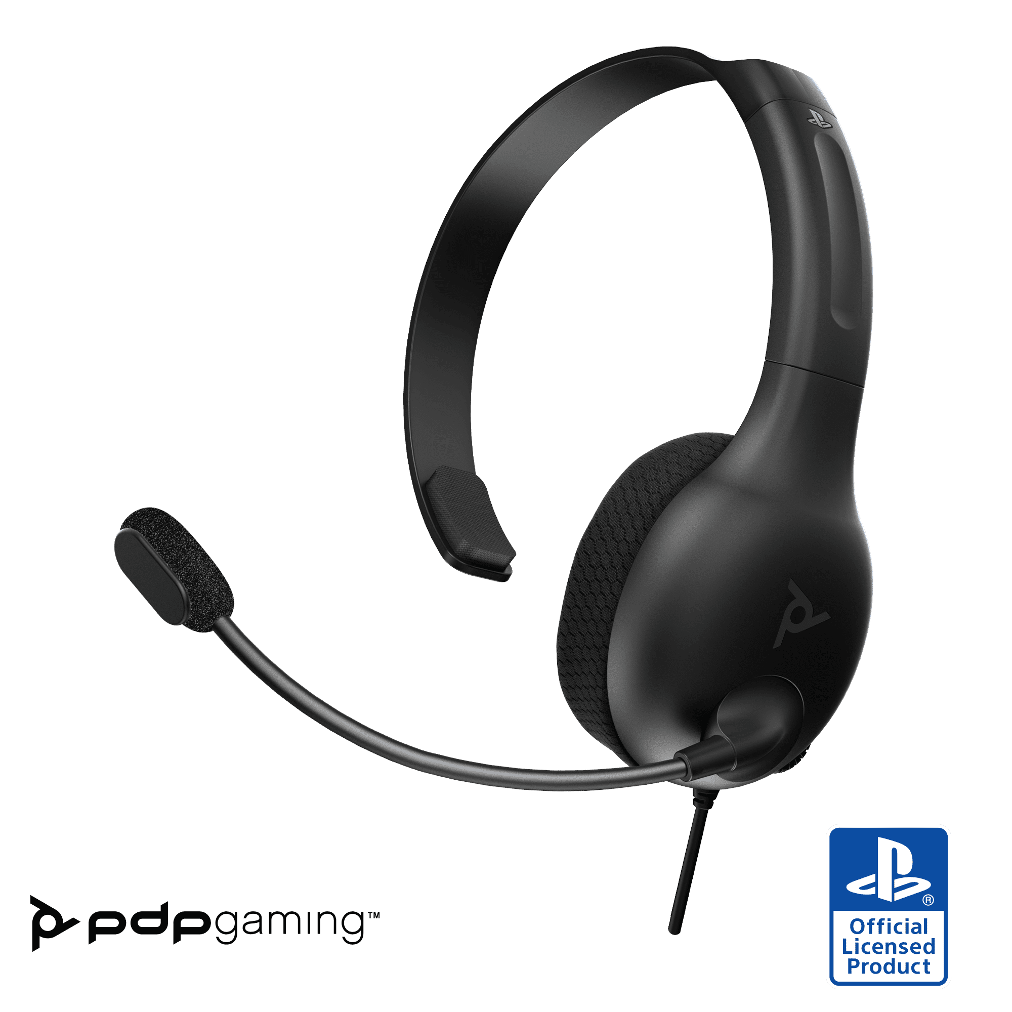 PDP Gaming LVL30 Wired Chat Headset With Noise Cancelling Microphone: Black - PlayStation 5, PlayStation 4, PC