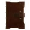 The FRANCISCAN LATCH Journal in Brown Fine Leather 6x8 - Made in Italy - by Eccolo™ - 5x7