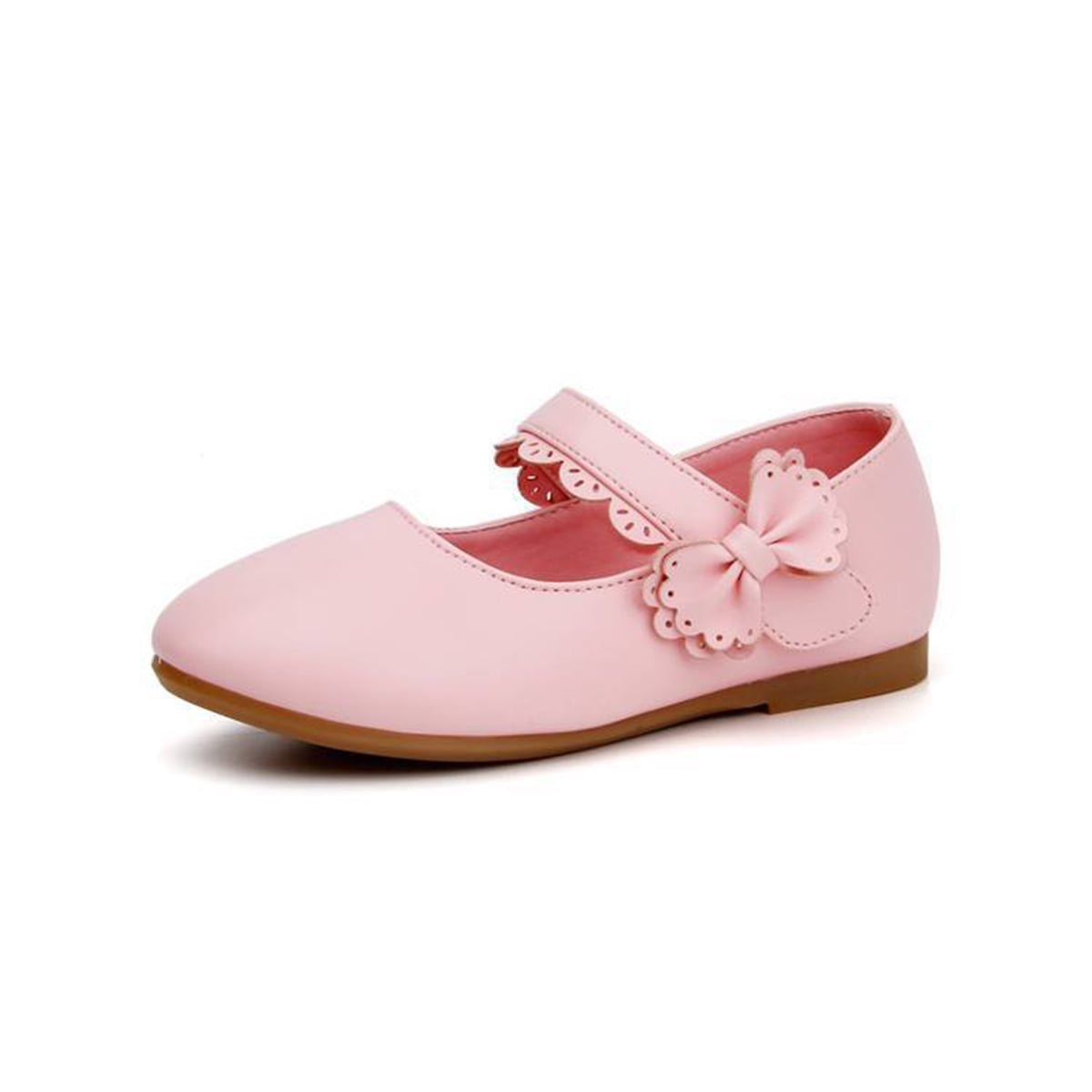 Girls Infants Kids Wedding Party Mary Jane Shoes Burgundy Patent Bow Uk Sizes