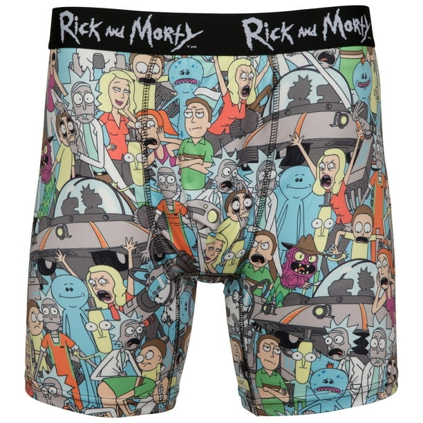 Rick and Morty Character Collage Boxer Briefs-Large 