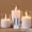 Clear, variant on HIDAWN Flameless Candles Flickering with Remote and Timer,3D Wick Acrylic Electric Fake Candles, Battery Operated LED Pillar Candle-Gray 4''x5''x6''