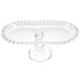 thumbnail image 1 of Glass Fruit Plate Footed Glass Dessert Plate Glass Cake Stand Glass Snack Serving Plate, 1 of 4