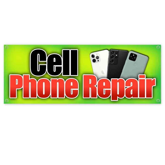 Cell Phone Repair 13 oz Vinyl Banner With Metal Grommets