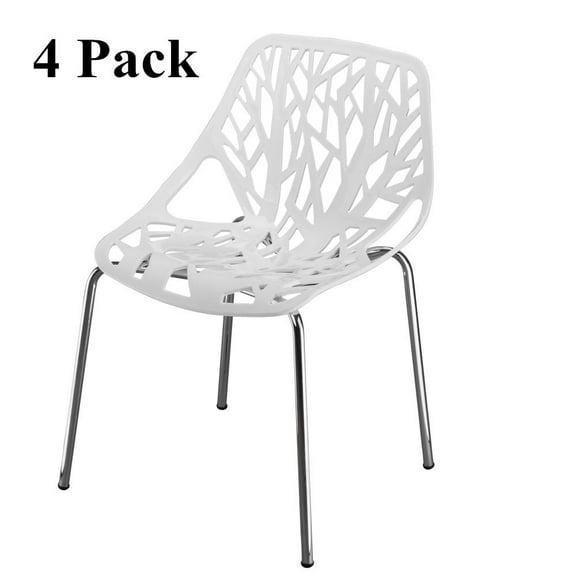 UBesGoo Dining Chair, Set of 4, White