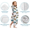 thumbnail image 7 of White Colorful Monster Cartoon Trucks Pattern Hooded Bath Towel，60"x35" for Ages 3 To 12 Kids, Quick Dry Lightweight Soft Microfiber Hood Beach Towel Cover Up for Kids, 7 of 7