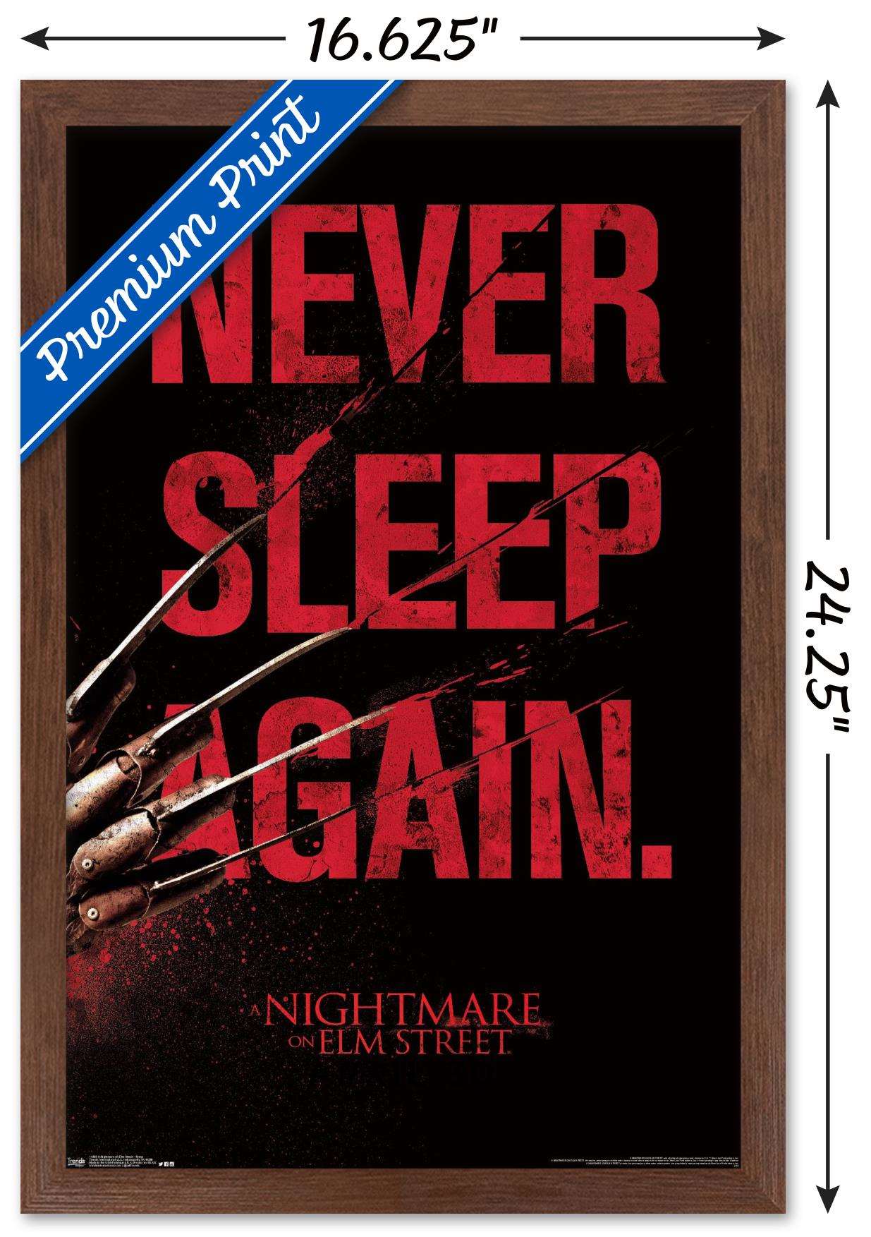 A Nightmare on Elm Street - Sleep Wall Poster, 14.725" x 22.375", Framed