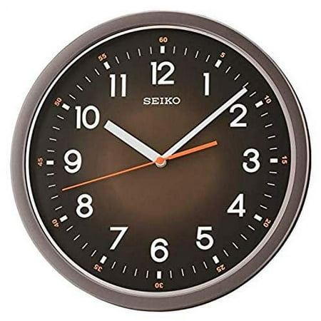 Seiko 12 Brown Ultra Modern with Quiet Sweep Wall Clock, Quartz, Analog QXA 727 KLH