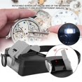 thumbnail image 3 of CHAO Lupa con Diadema Gris Relojero Lupa Manos Libres con Luz Lupa con Auriculares Lupa con Luz LED, para Relojero, Joyero, Lectura, 3 of 5