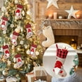thumbnail image 5 of Christmas Stockings, 18 Inches Burlap Buffalo Plaid Stockings with Sweden Gnomes Family Christmas Stocking for Xmas Home Decor, Christmas Decorations, 5 of 6