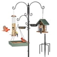 thumbnail image 2 of Kingsyard Bird Feeding Station Kit, 85" Bird Feeder Pole with 5-Prong Base, Bird Feeder Stand for Outdoors Hanging Bird Feeders, Upgraded in Stability, Black, 2 of 7