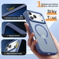 thumbnail image 7 of BENTOBEN Case for iPhone 17 Pro Max 6.9" Compatible with Mag-Safe Metal Frame Slim Tpu Pc Matte Shockproof Light Blue, 7 of 7