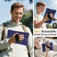 thumbnail image 6 of For Lenovo Tab One 8.7 inch/Tab K9 2025 Case TB305XU/TB305FU, 360 Hand Strap, Shoulder Strap, Kickstand, Rugged Drop Protection, Navy Blue, 6 of 7