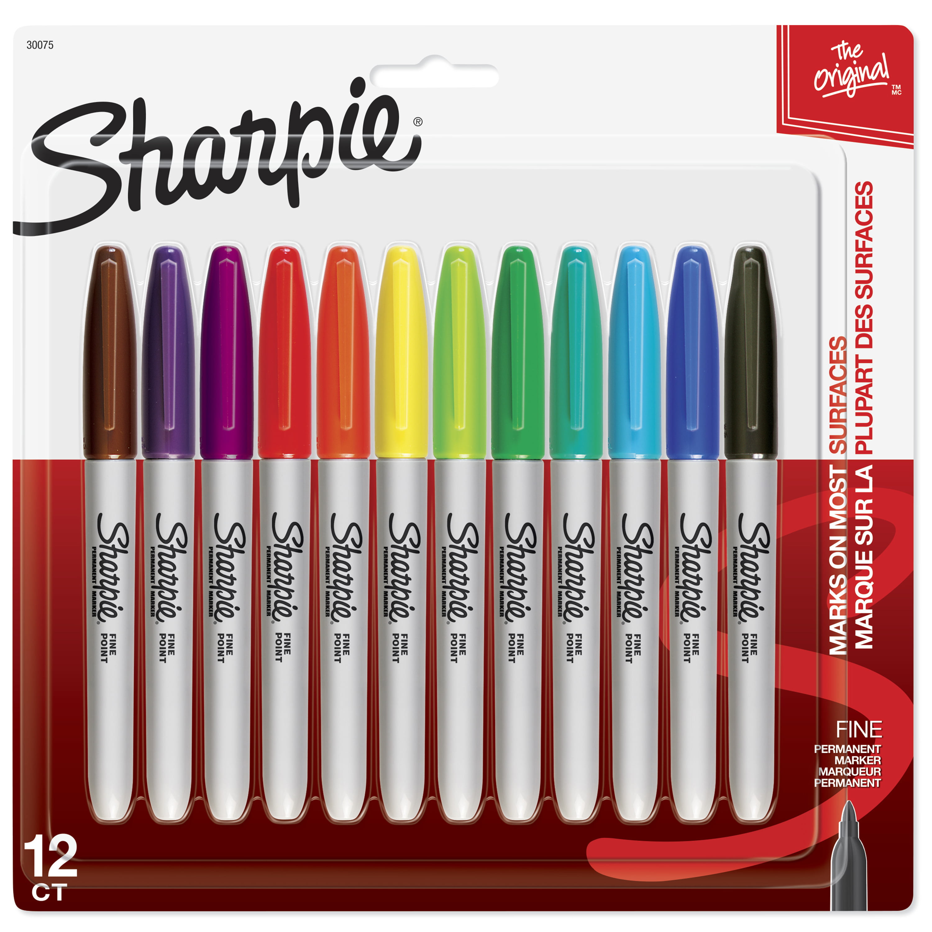 Sharpie Fine Point Permanent Marker Assorted Colors 12 count