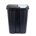 thumbnail image 6 of Step N' Sort Dual Plastic Trash and Recycle Bin with Slow Close Lid, Black, 11 gal, 6 of 15