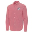 thumbnail image 2 of Men's Antigua Red Chicago Fire Porter Woven Tri-Blend Long Sleeve Button-Down Shirt, 2 of 3