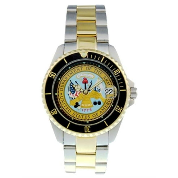 Mens Army Military Watches Two Tone