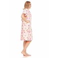 thumbnail image 3 of Dream8teen Women's Snaps Front Closure House Dress Short Sleeve Woven Housecoat Duster Lounger Robe 2013 Peach Floral Large, 3 of 5