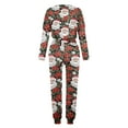 thumbnail image 4 of Feancey Womens Christmas Sweatsuits 2 Piece Set Fashion 3D Santa Claus Print Jogger Tracksuit Outfit Fall Loose Fit Casual Lounge Sets with Pockets Sales Today Red XXL, 4 of 5