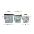 thumbnail image 3 of DecMode 10", 11", 13" Blue Metal Farmhouse Planter, 3 - Pieces, 3 of 8