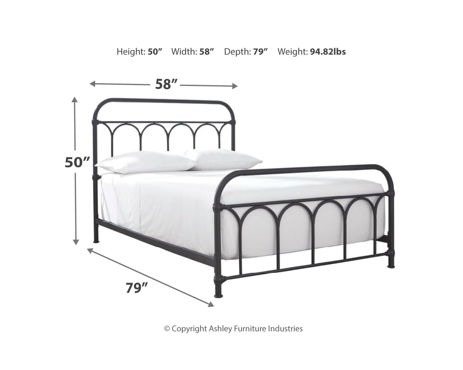 Signature Design by Ashley Casual Nashburg Full Metal Bed  Black - image 4 of 8