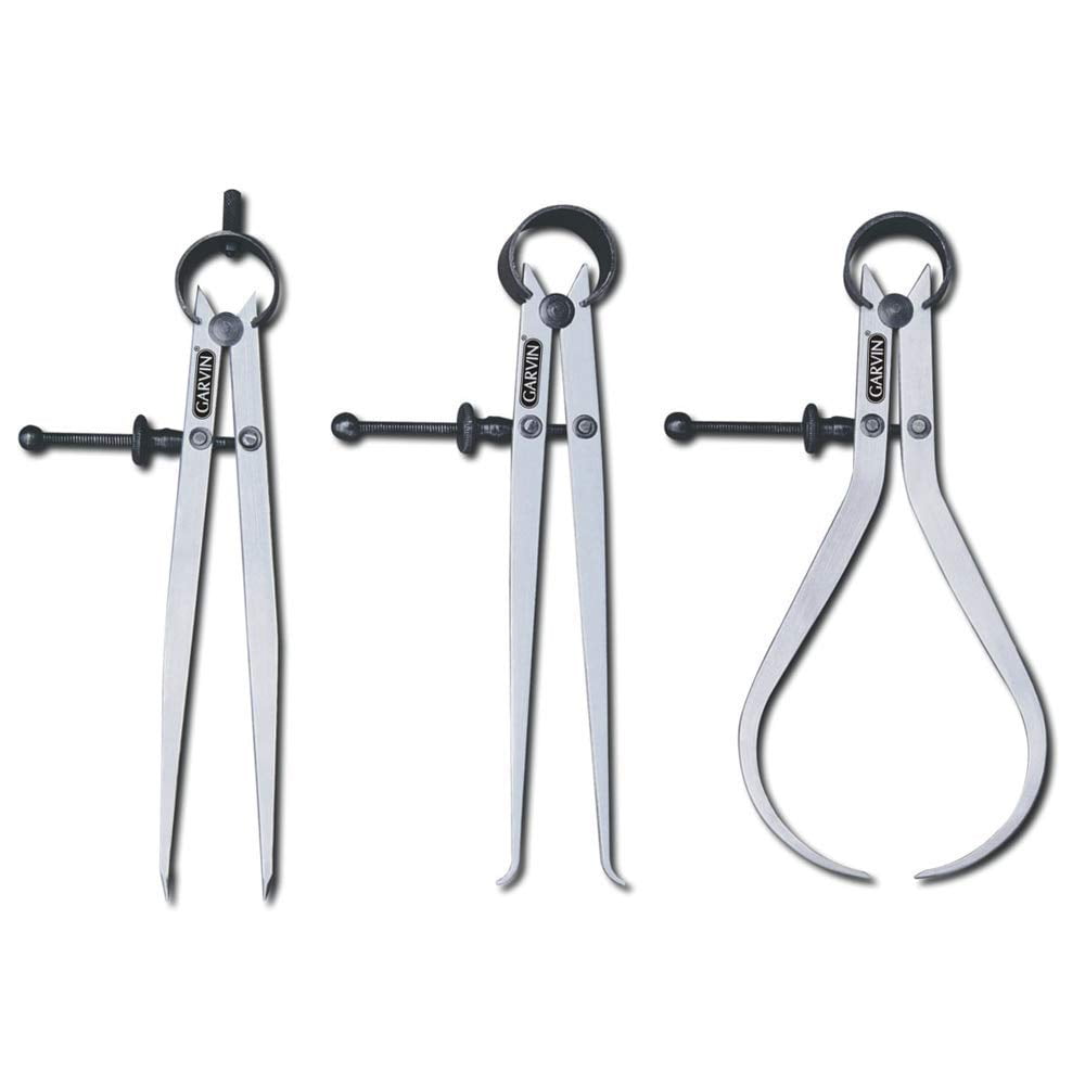 3 pc Spring Caliper Set Carbon Steel, Gives Accurate Measurements
