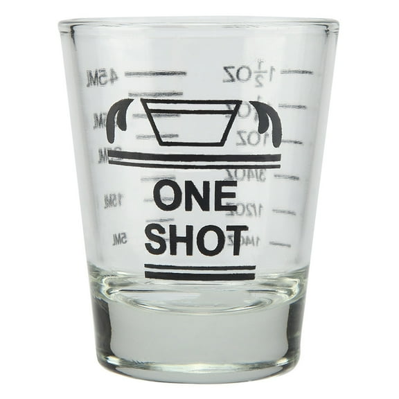 45mL Transparent Small Glass Measuring Cup Essential Bar Jigger Cocktail Tools Black Scale