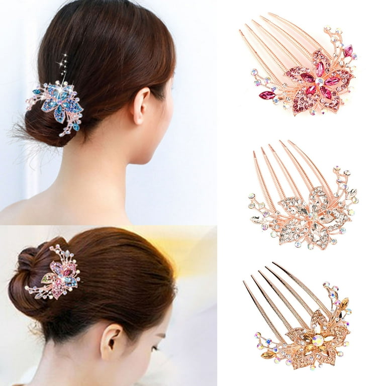 Women Hair Comb, Fashion Elegant Casual Shiny Crystal  display picture 1