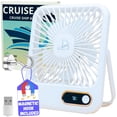 thumbnail image 1 of Ventilador de crucero Nordmoose aprobado para cabina - 4000 mAh de larga duración, recargable por USB, ventilador de viaje portátil con batería para dormir - Gancho magnético incluido para colgar en p, 1 of 5