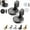 2 Gray, variant on Magnetic door stopper, punch-free door stopper - mechanical door stopper, with stickers, invisible magnetic door stopper, mechanical silent door stopper with shock absorption (black)