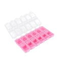 thumbnail image 3 of Miangastore 2Pcs Storage Containers for False Nails Pink Transparent 13.7x7.4x1.5cm Easy to Use and Carry, 3 of 8