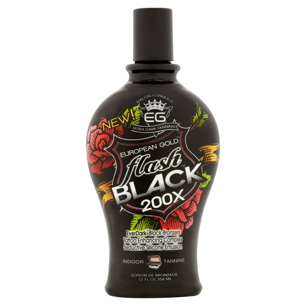 EG European Gold Flash 200X EverDark Black Bronzers Indoor Tanning