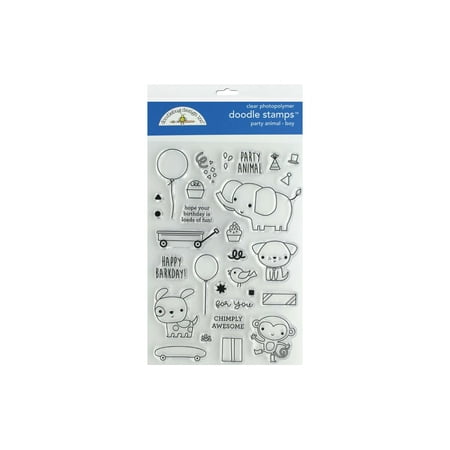 UPC: 0842715066526 | Doodlebug Party Time Doodle Stamps PAnimal Boy