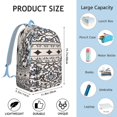 thumbnail image 5 of Vintage Style Bohemian Backpack Unisex, Spacious Boho Bookbag with Front Pocket, Durable Daypack for College, High School, Work, Travel, Vacation, Excellent Gift Choice, 5 of 5