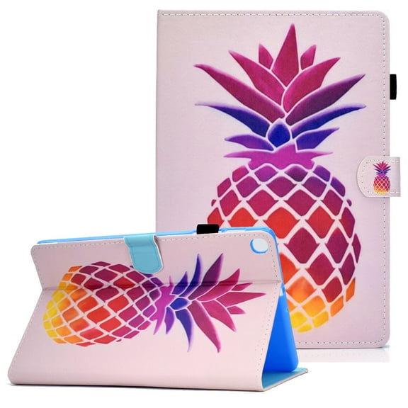 Case Cover for Samsung Galaxy Tab A7 10.4" T500 T505, Allytech Premium PU Leather Folio Flip Cover Multi Angle Stand Corner Protection Shockproof Case Cover for Samsung Galaxy Tab A7 10.4", Pineapple