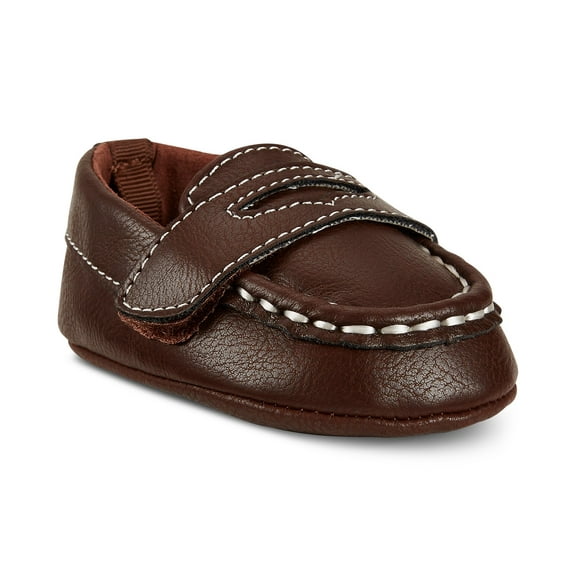Like New First Impressions Infant Boys Slip-On With Stay-Put Loafers,Brown,4