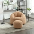 thumbnail image 4 of Newest Microfiber Bean Bag Sofa with Footrest, Soft Tan Lounge Chair for Teen Room & Cozy Corner, 4 of 13