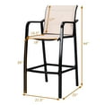 thumbnail image 2 of Costway 4 PCS Counter Height Stool Patio Chair Steel Frame Leisure Dining Bar Chair, 2 of 10